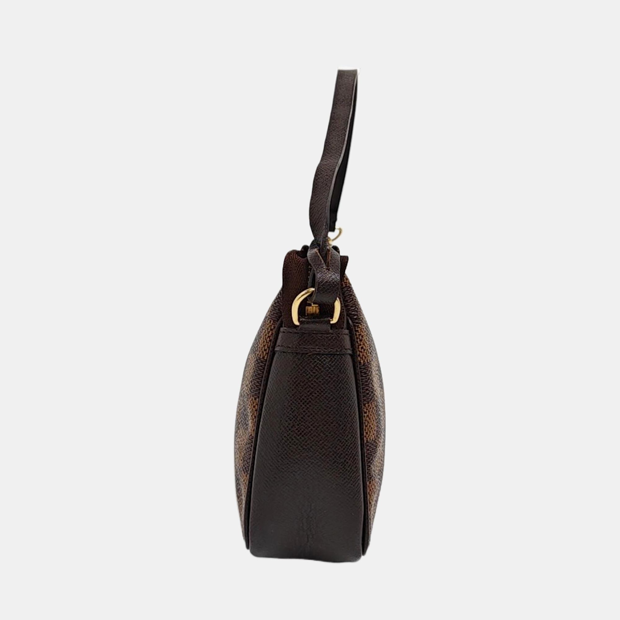 TROUSSE MAKE UP Damier Ebene Coated Canvas Brown