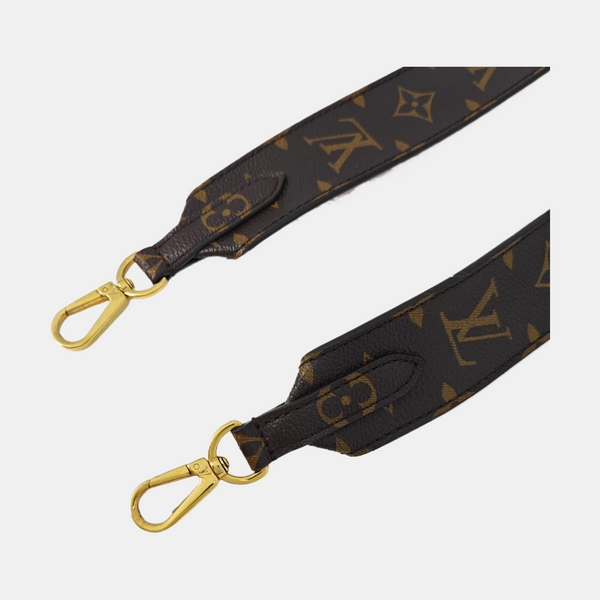 Monogram Coated Canvas Bag Strap Brown