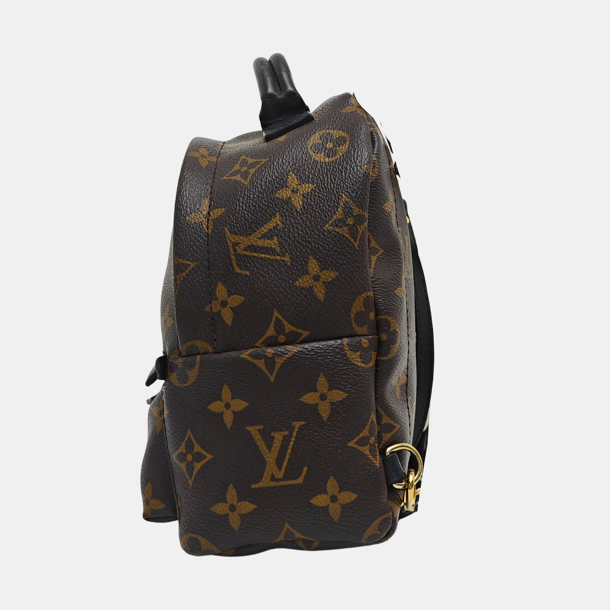 PALM SPRINGS Mini Monogram Coated Canvas Brown