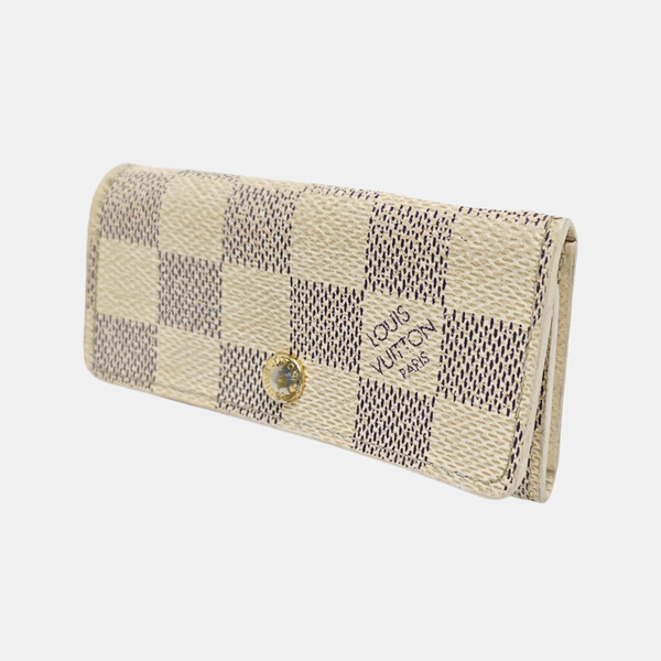 Damier Azur Coated Canvas Key Pouch White