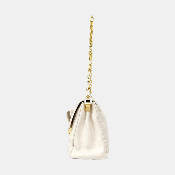 DAUPHINE MM Calfskin White