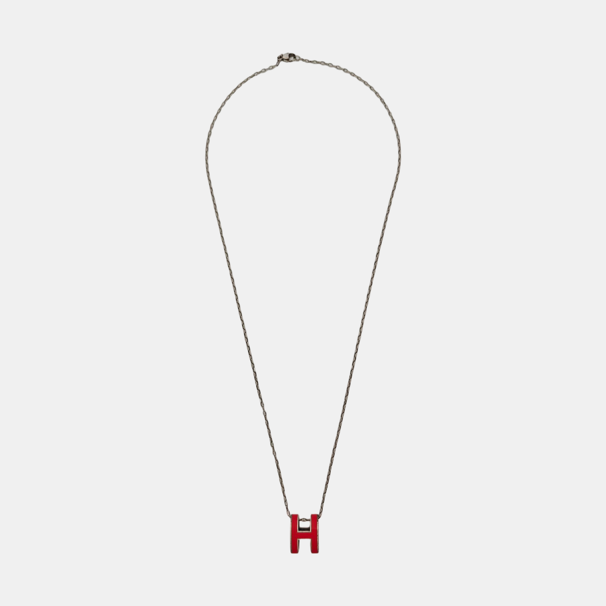 Pop H Metal Silver Necklace