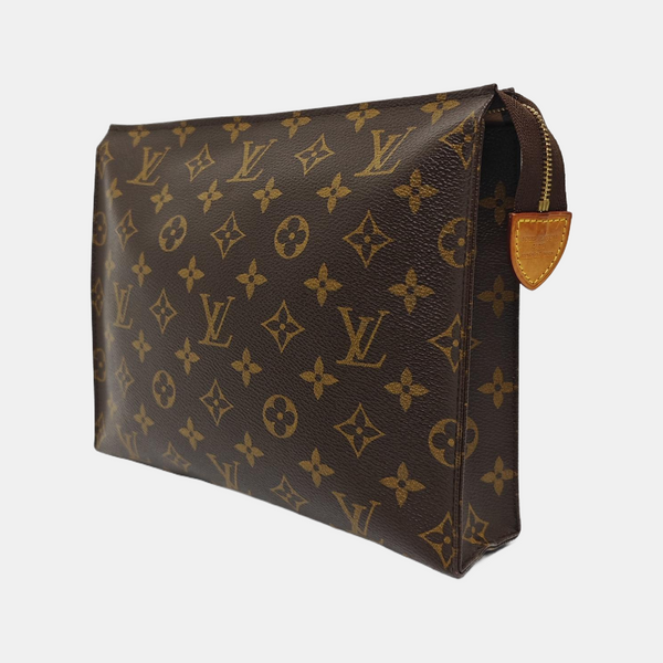 TOILET POCKET 26 Monogram Coated Canvas Brown
