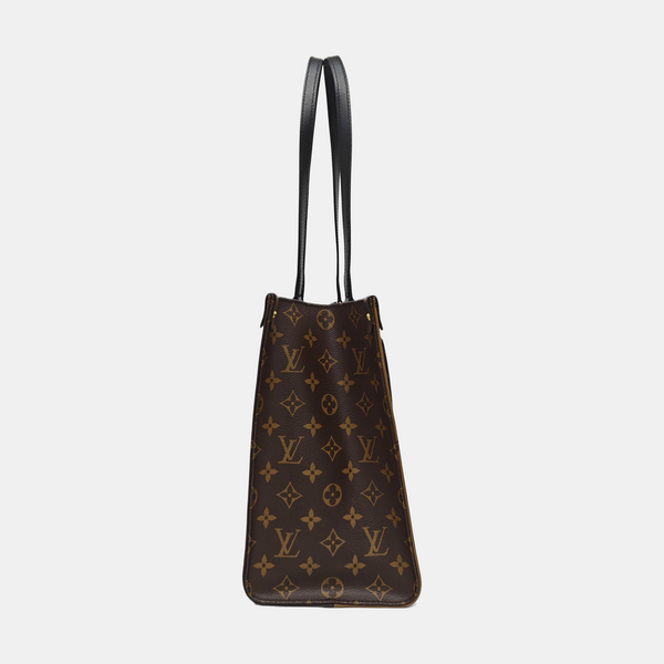 ONTHEGO MM Monogram Coated Canvas Brown