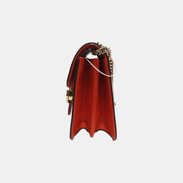 Interlocking G Small Calfskin Orange