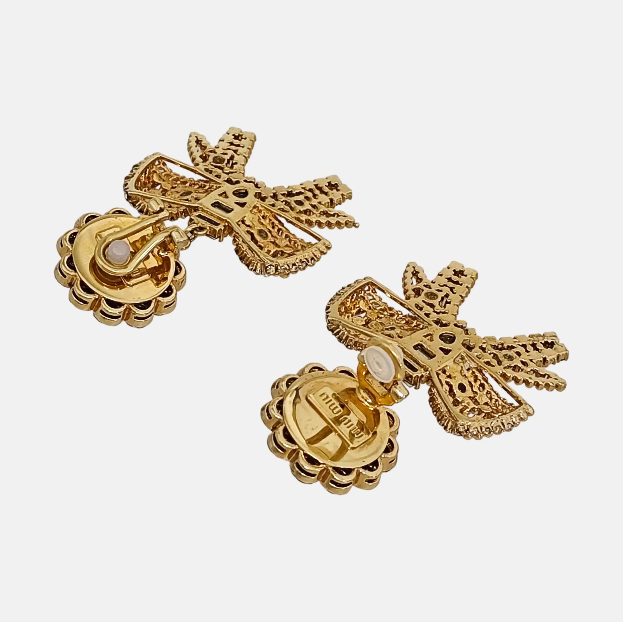 Metal Gold Clip On Earrings