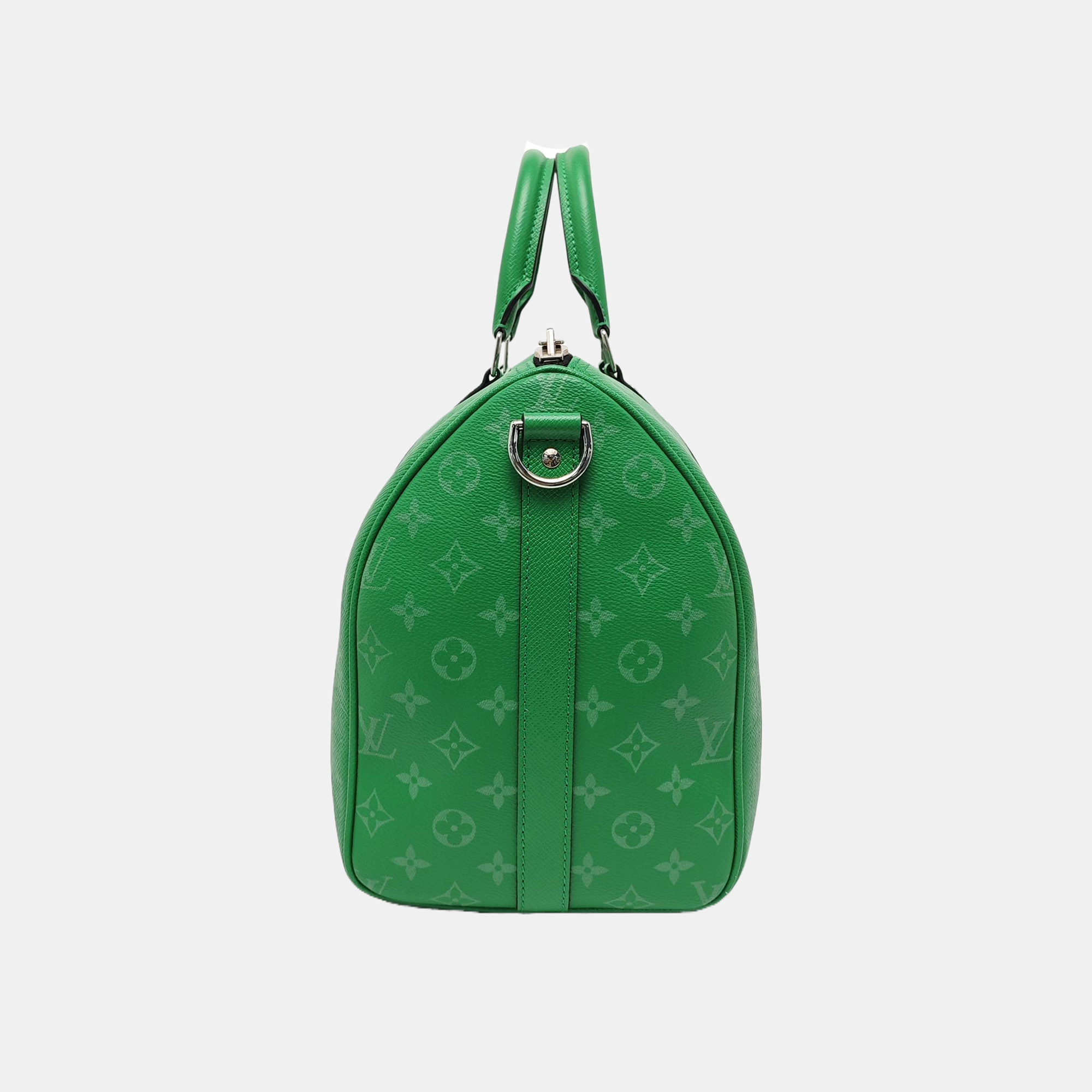 KEEPALL 45 Monogram Coated Canvas Green