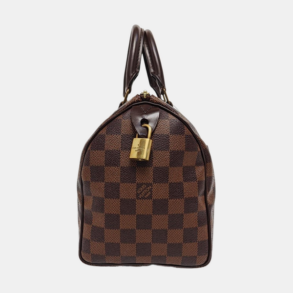 SPEEDY 25 Damier Ebene Coated Canvas Brown
