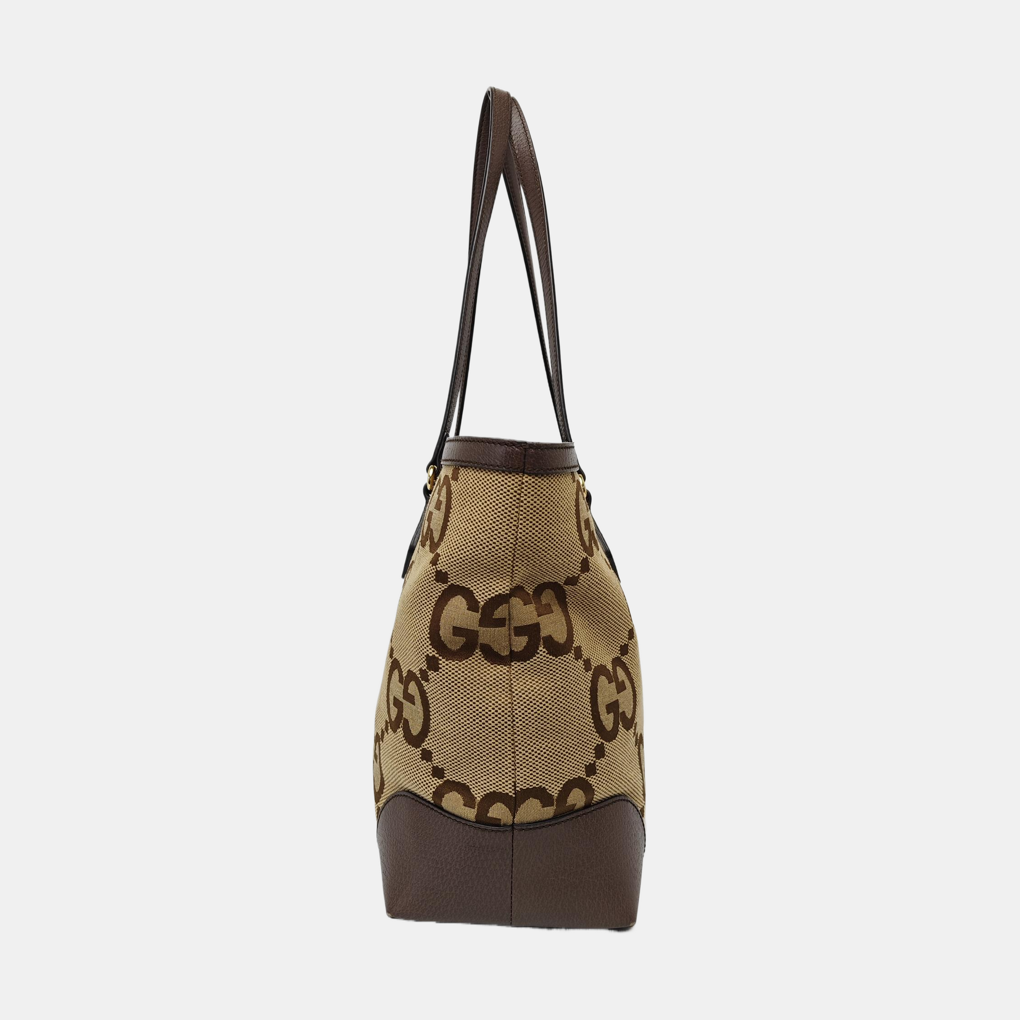 Monogram Canvas Tote Bag Medium Brown