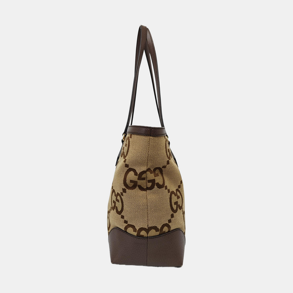 Monogram Canvas Tote Bag Medium Brown