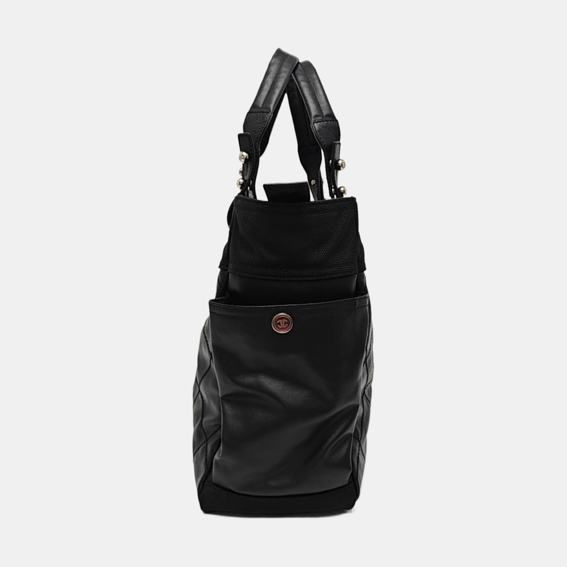 PARIS BIARRITZ Large Quilted Coated Canvas Black