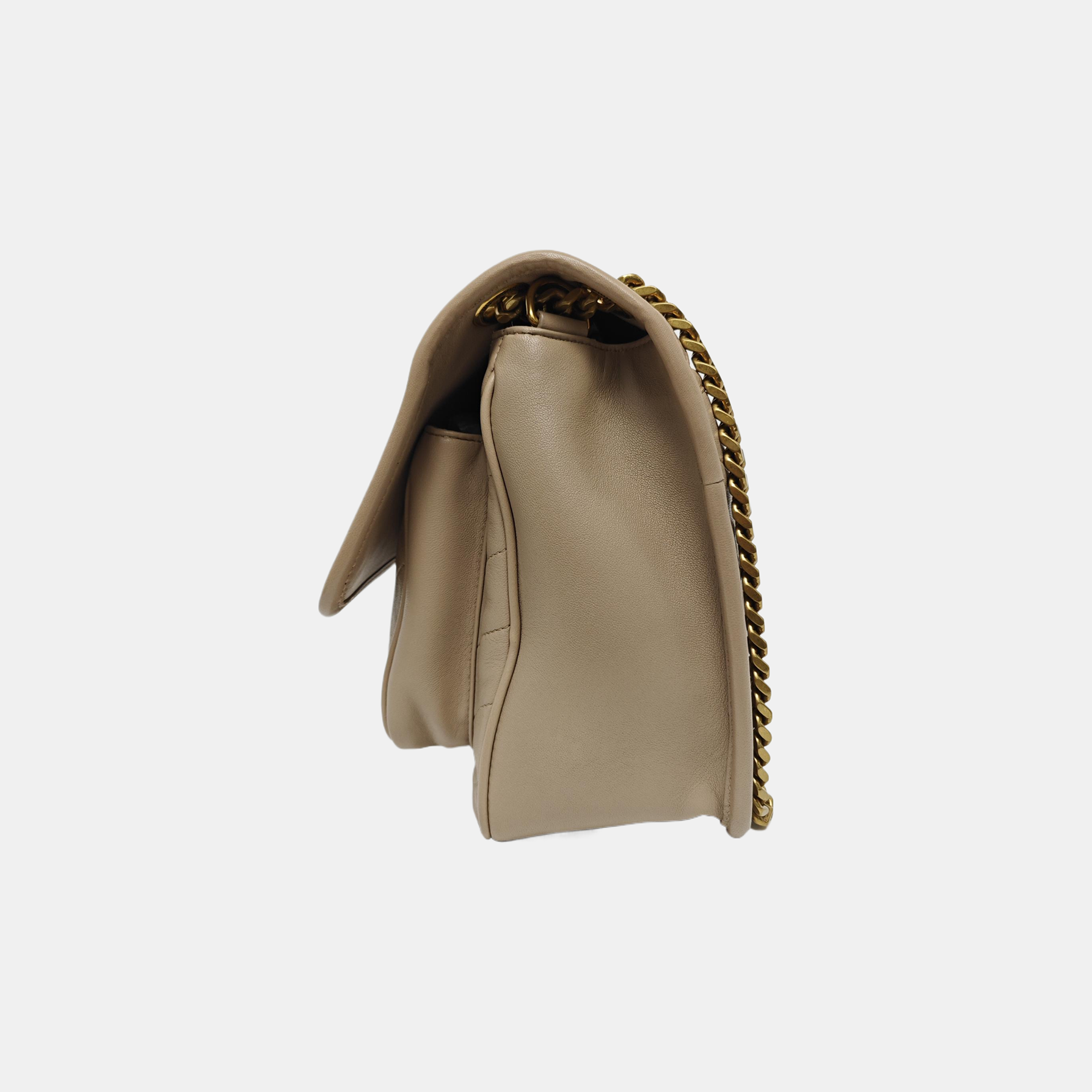 NIKI Medium Chevron Lambskin Beige