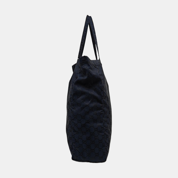 Monogram Nylon Top Handle Bag Blue