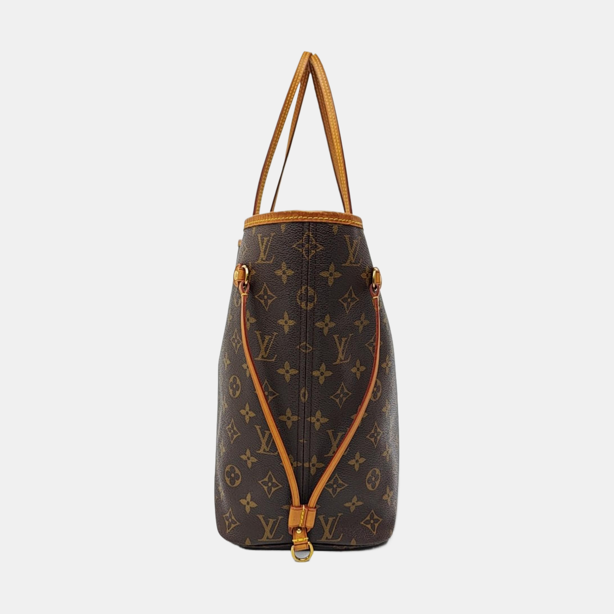 NEVERFULL MM Monogram Coated Canvas Brown