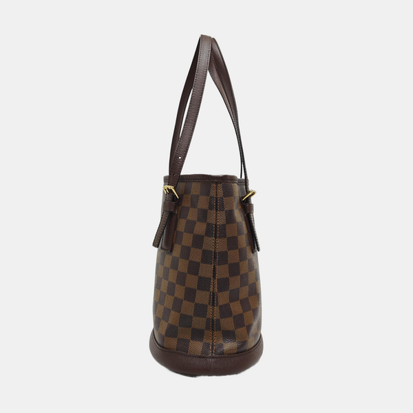 BUCKET PM Damier Ebene Coated Canvas Brown