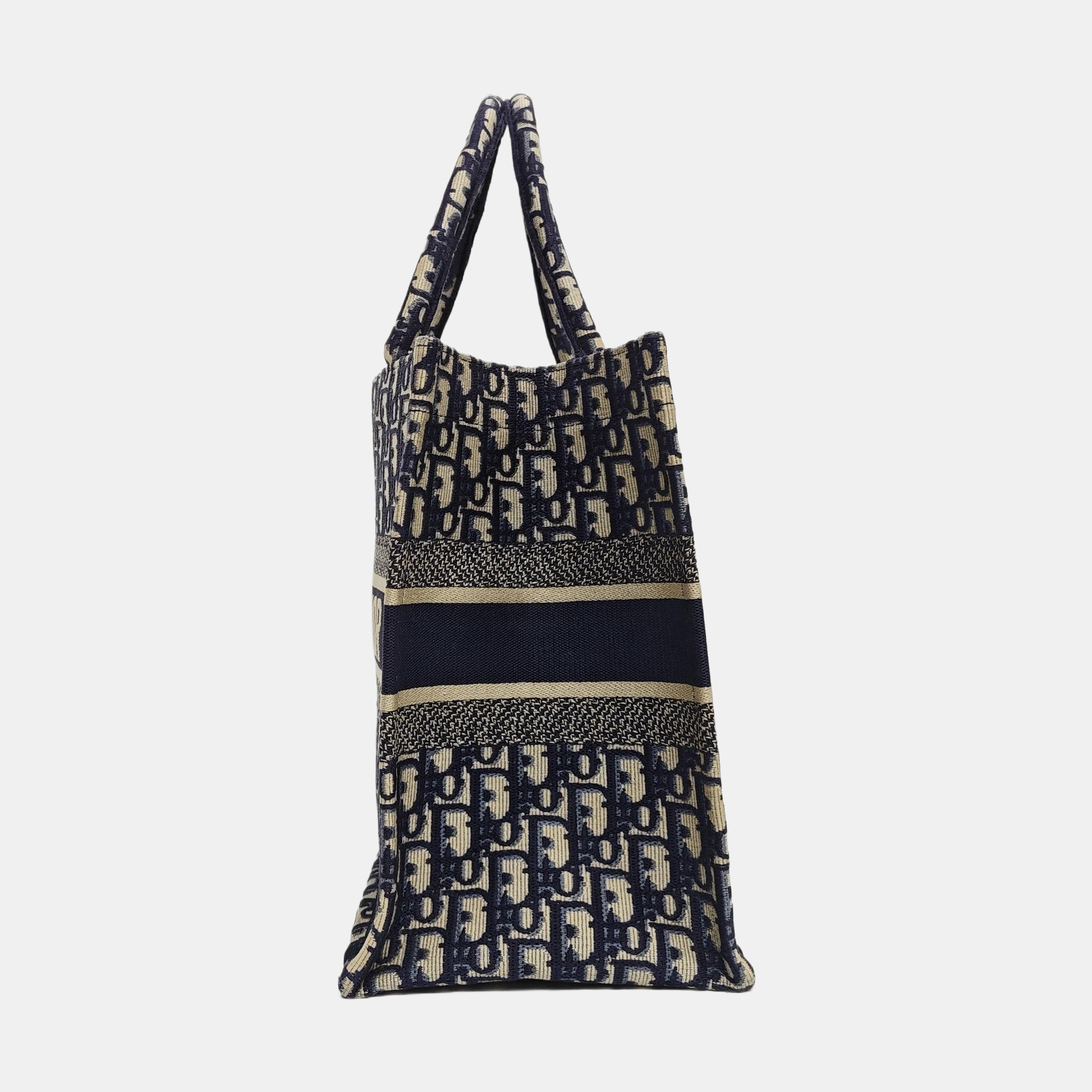 Book Tote Medium Oblique Canvas Blue