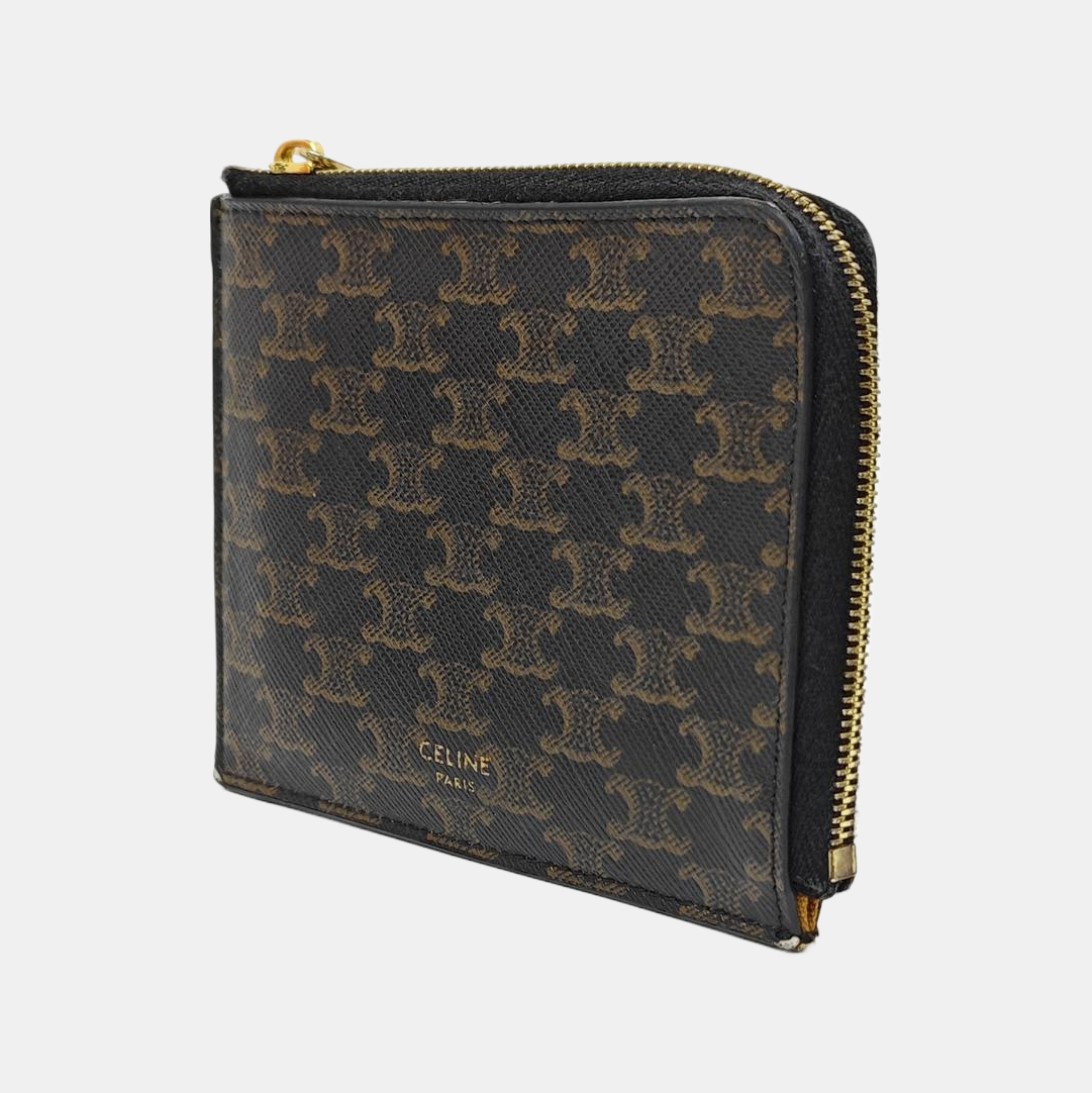Coated Canvas Card Holder Black