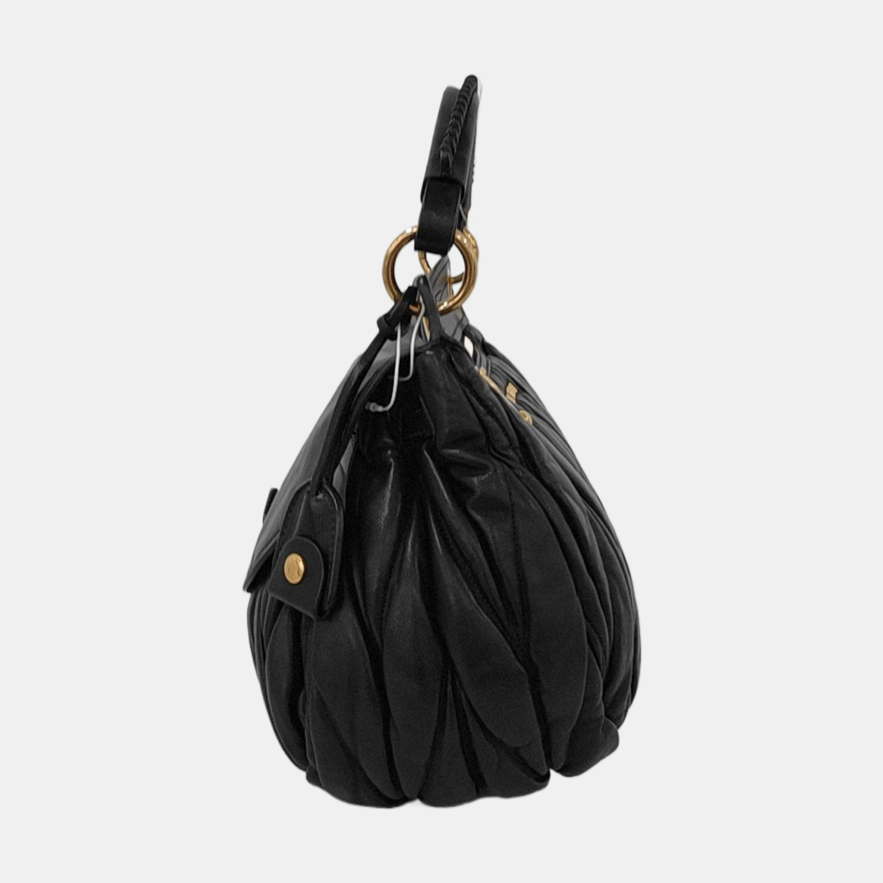 Miu Coffer Quilted Lambskin Black