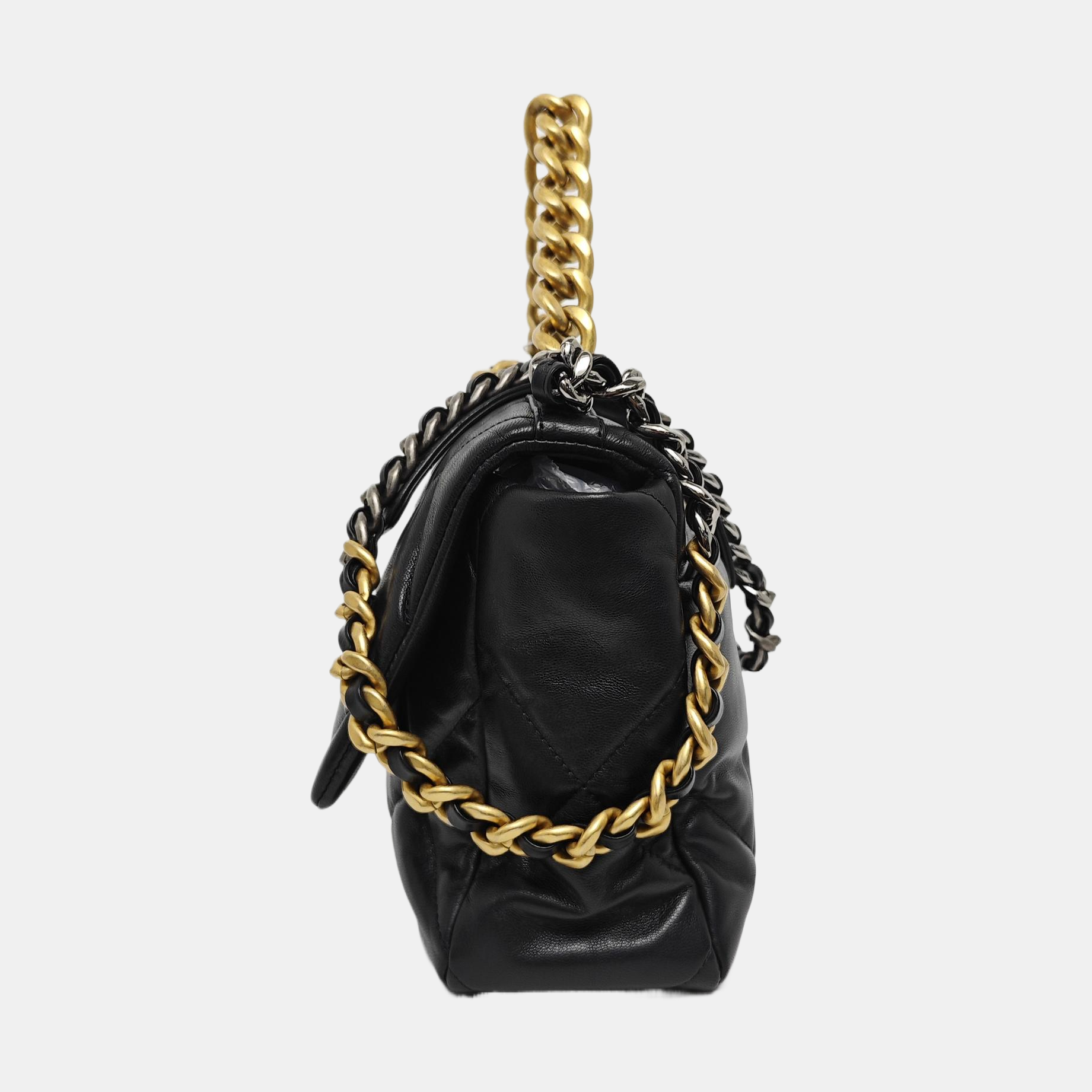 CHANEL 19 Large Quilted Lambskin Black