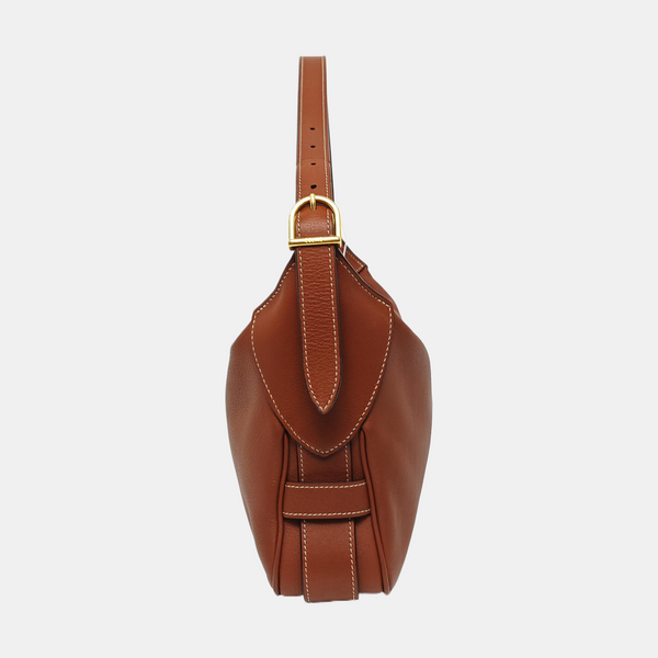 Calfskin Shoulder Bag Brown