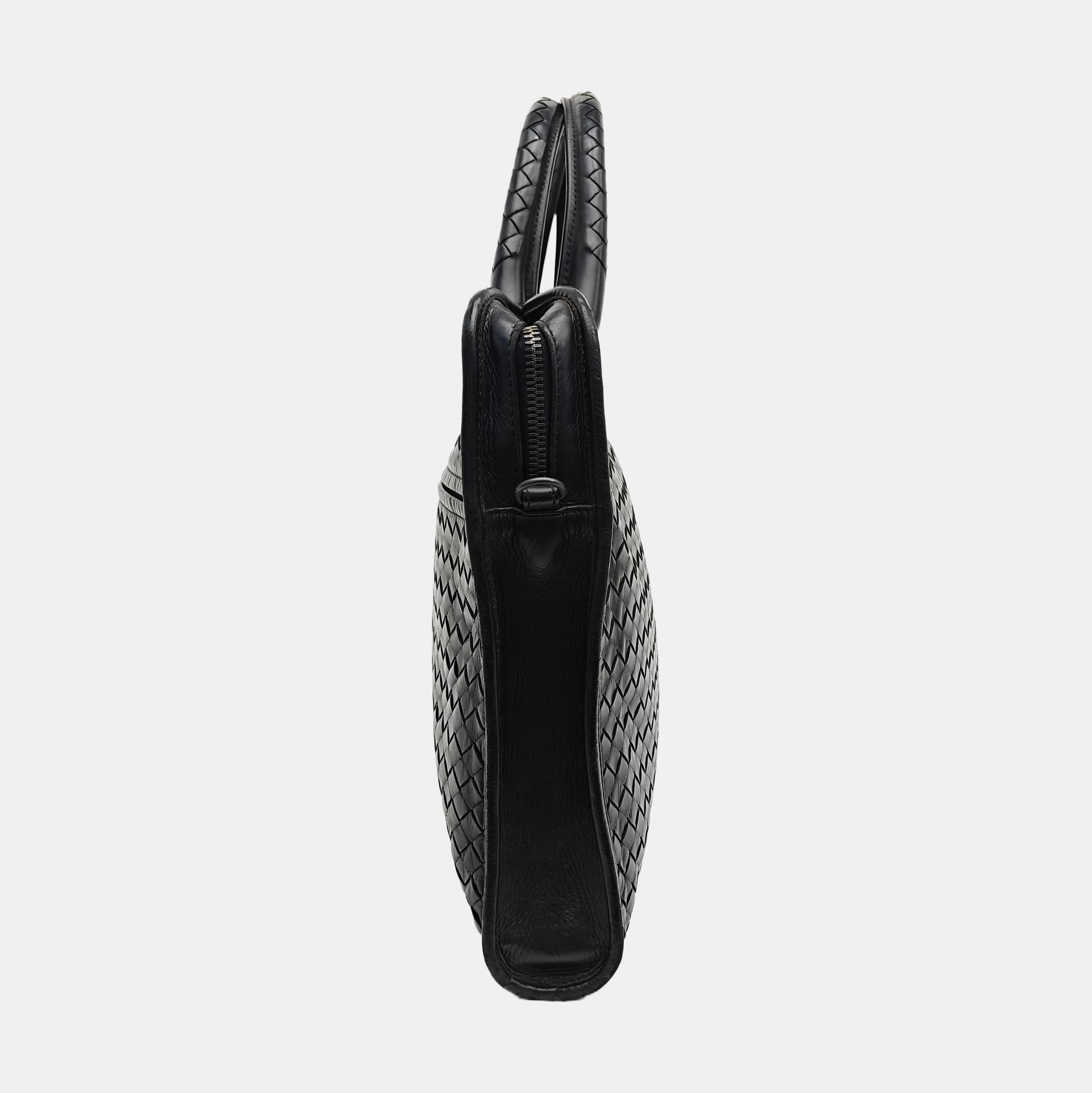 Calfskin Top Handle Bag Black