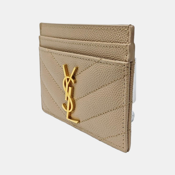 MONOGRAM Quilted Calfskin Brown Card Holder