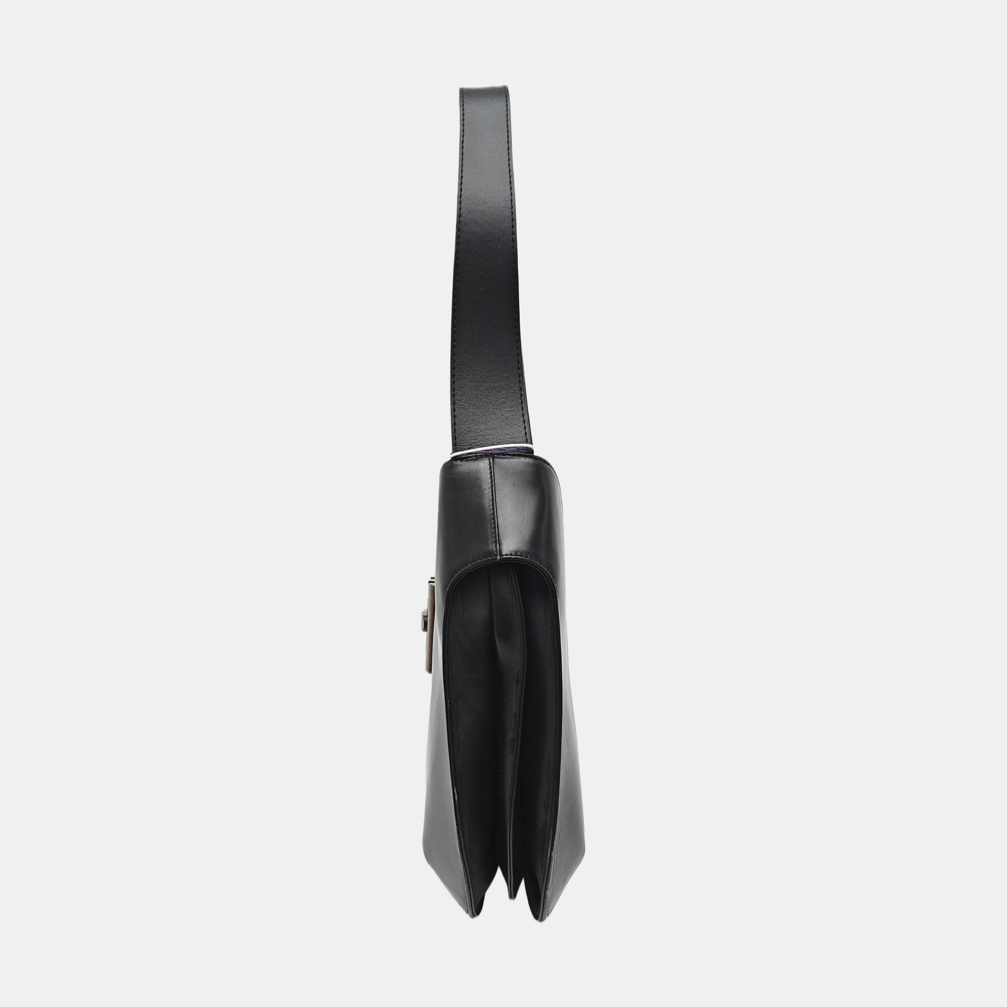 Calfskin Shoulder Bag Black