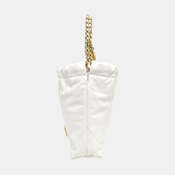 CHANEL 22 Mini Quilted Calfskin White
