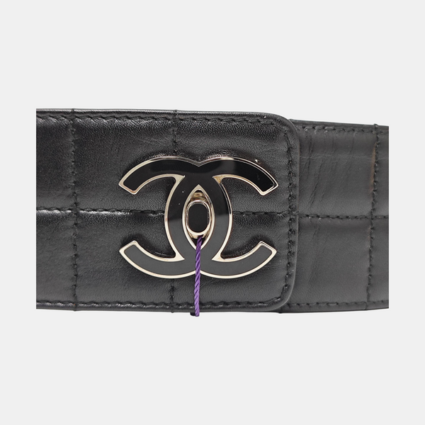 Leather Waist Cincher Black