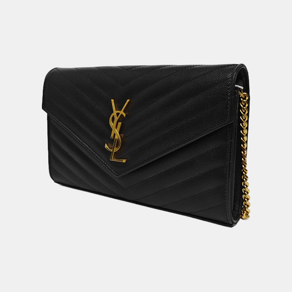 MONOGRAM Medium Chevron Calfskin Black