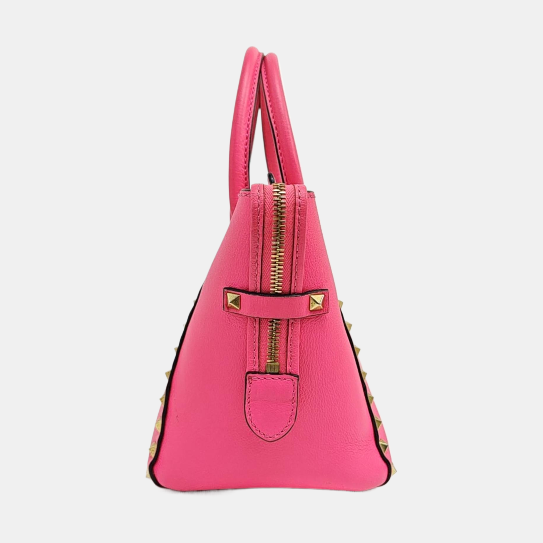 Rockstud Calfskin Red