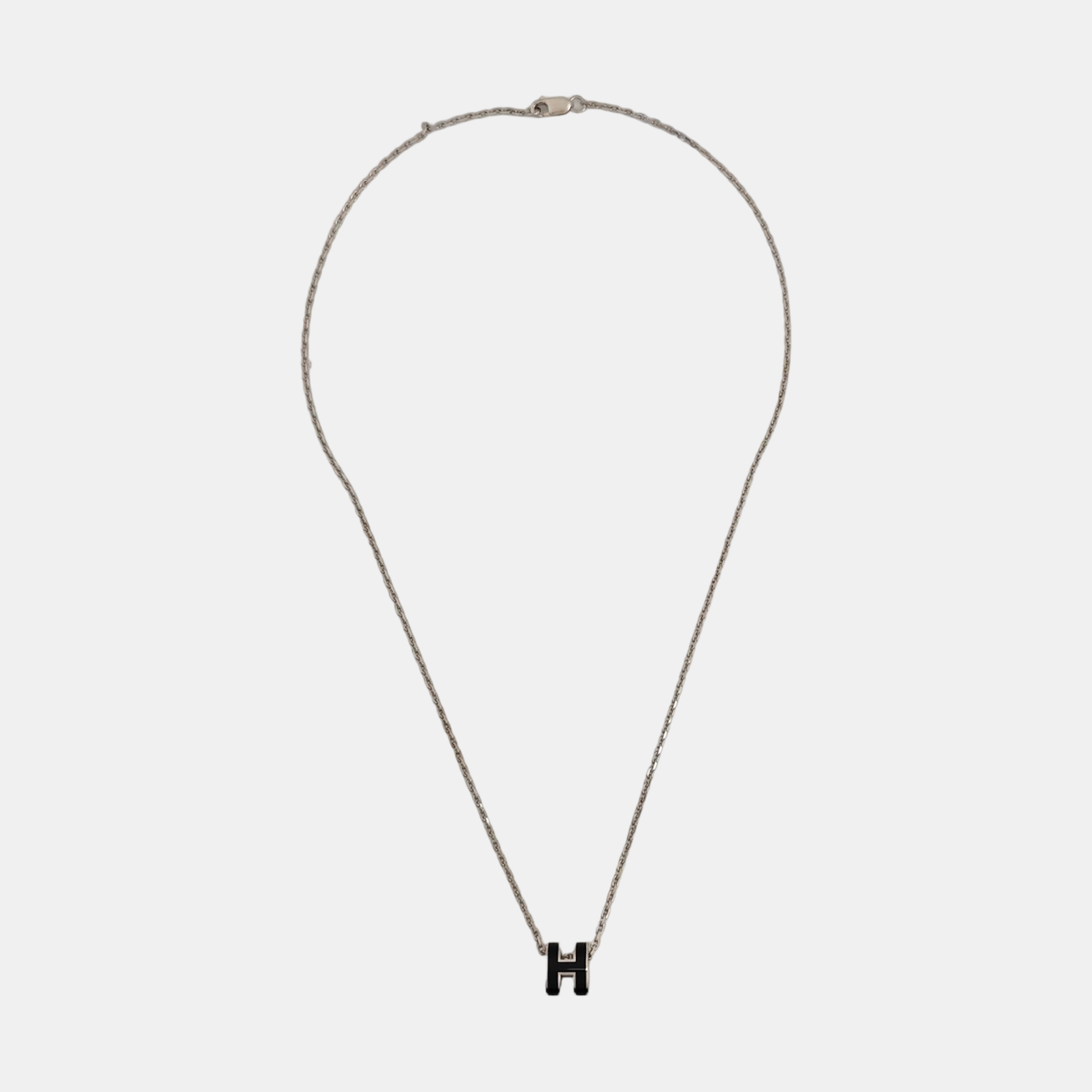 Pop H Metal Silver Necklace