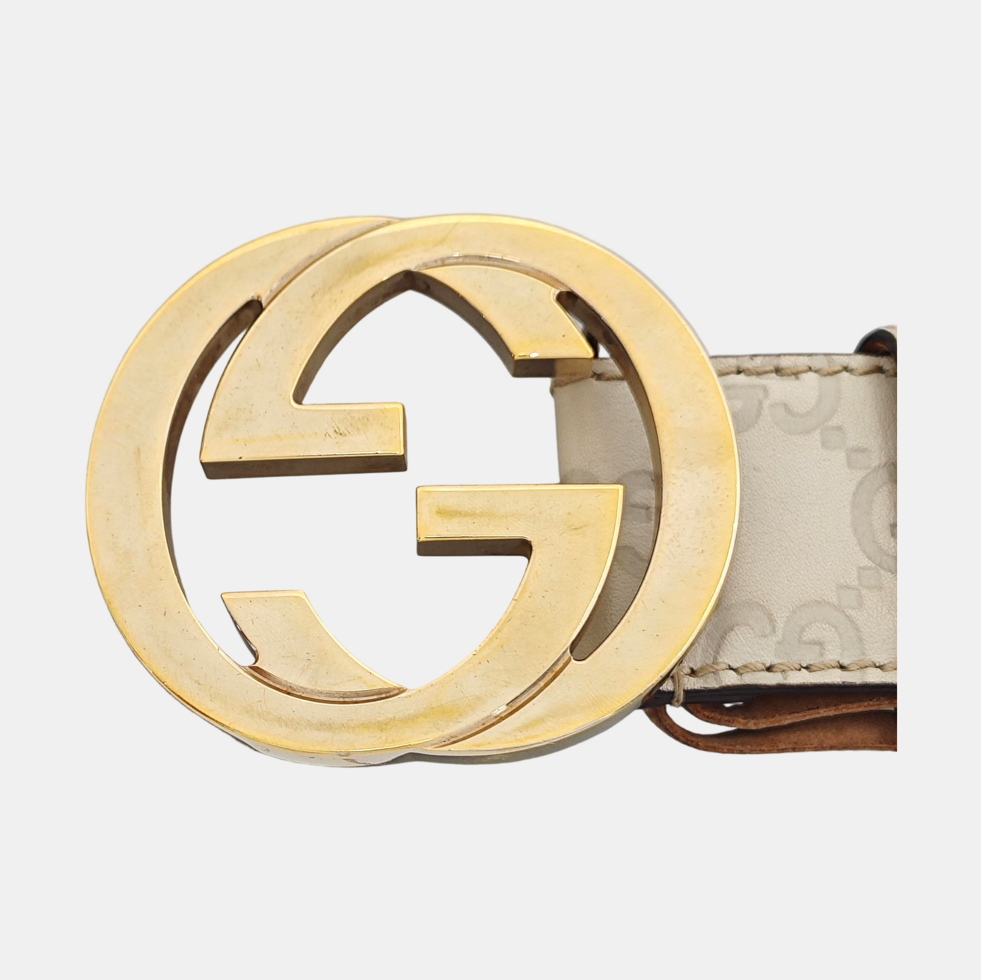 Leather Belt White