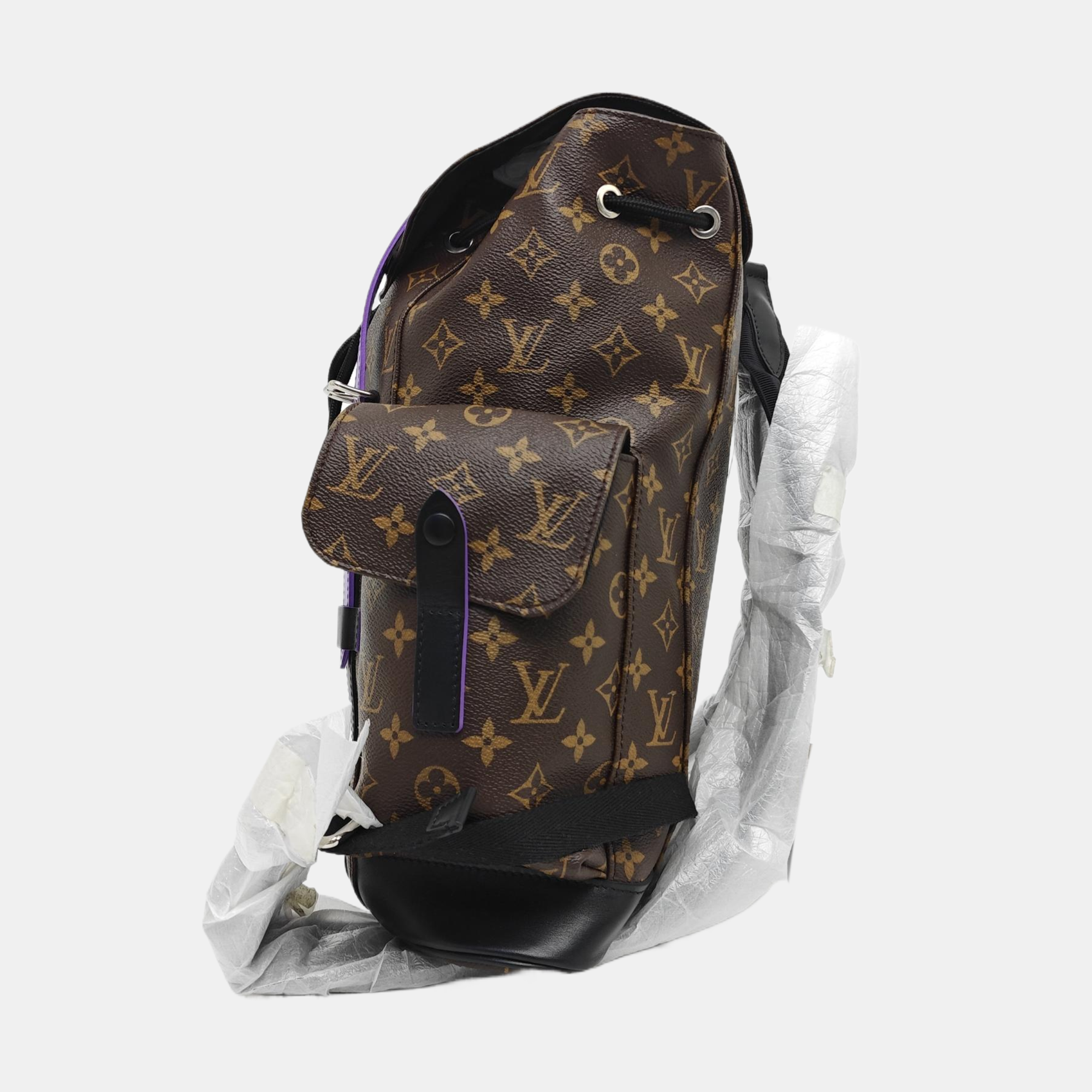 CHRISTOPHER PM Monogram Coated Canvas Brown