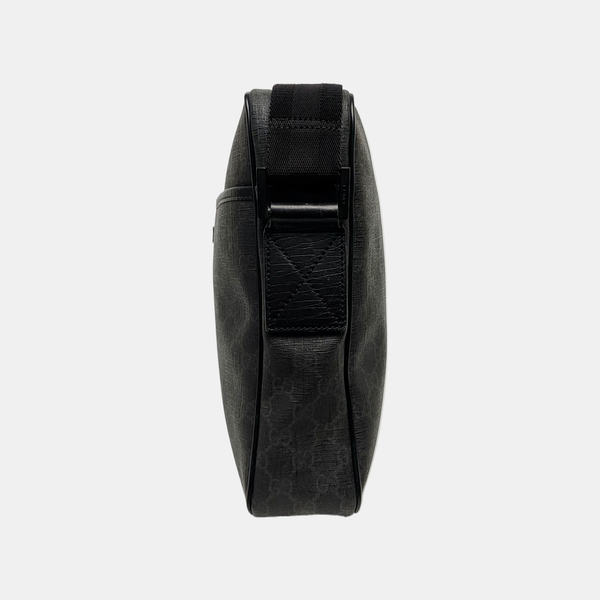 Monogram Coated Canvas Shoulder Bag Black