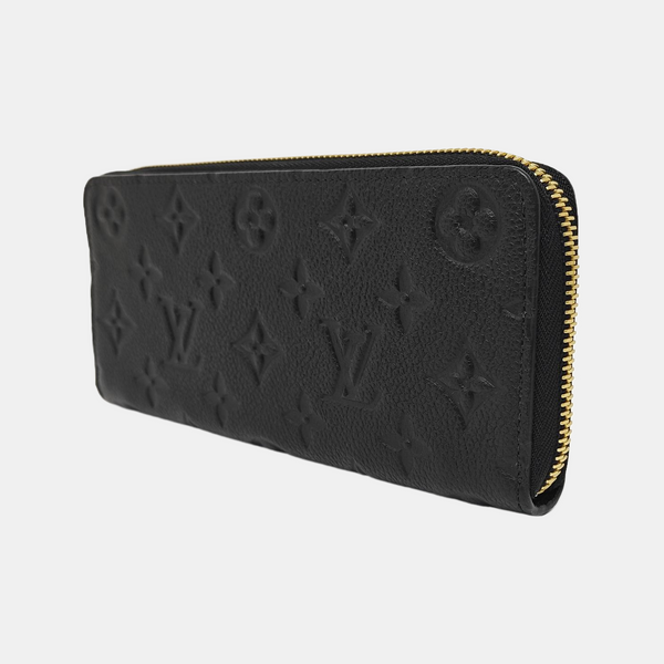 CLÉMENCE Monogram Calfskin Black Wallet