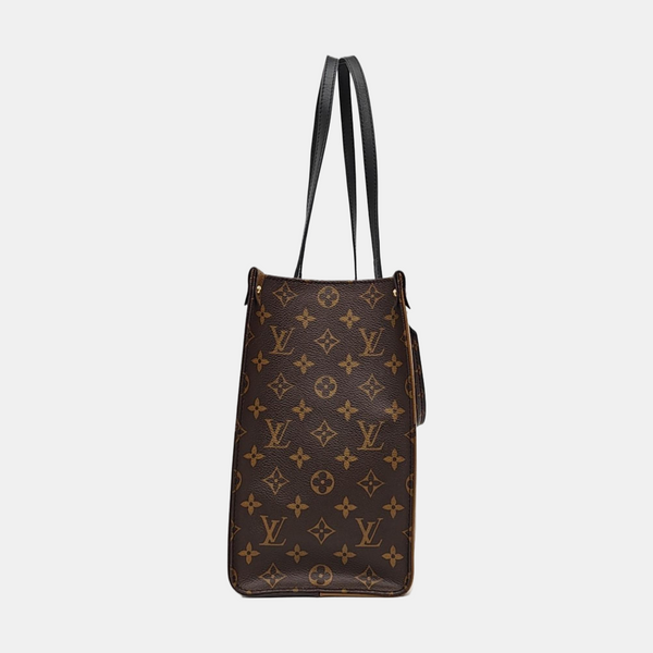 ONTHEGO MM Monogram Coated Canvas Brown