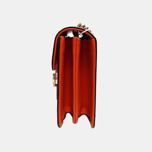 Interlocking G Small Calfskin Orange