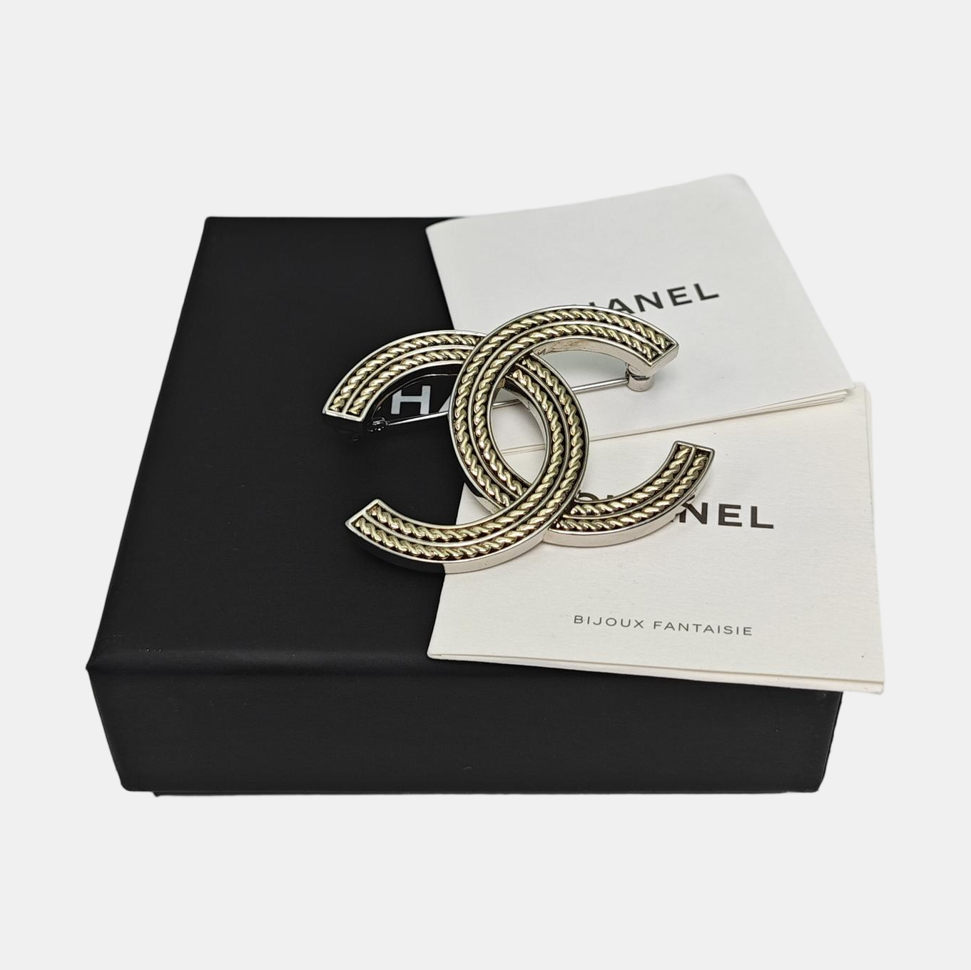 Metal Beige Brooch