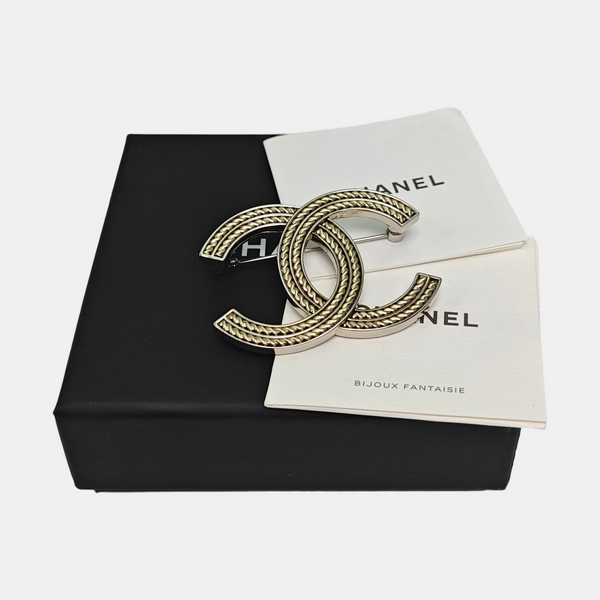 Metal Beige Brooch