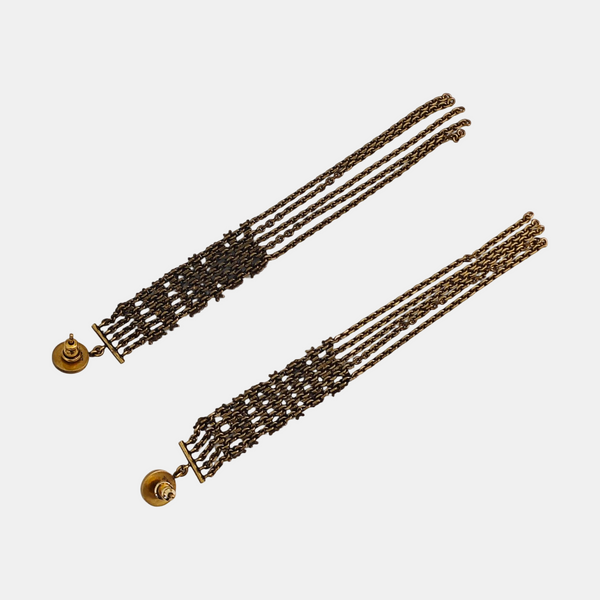 J'adior Metal Gold Stud Earrings
