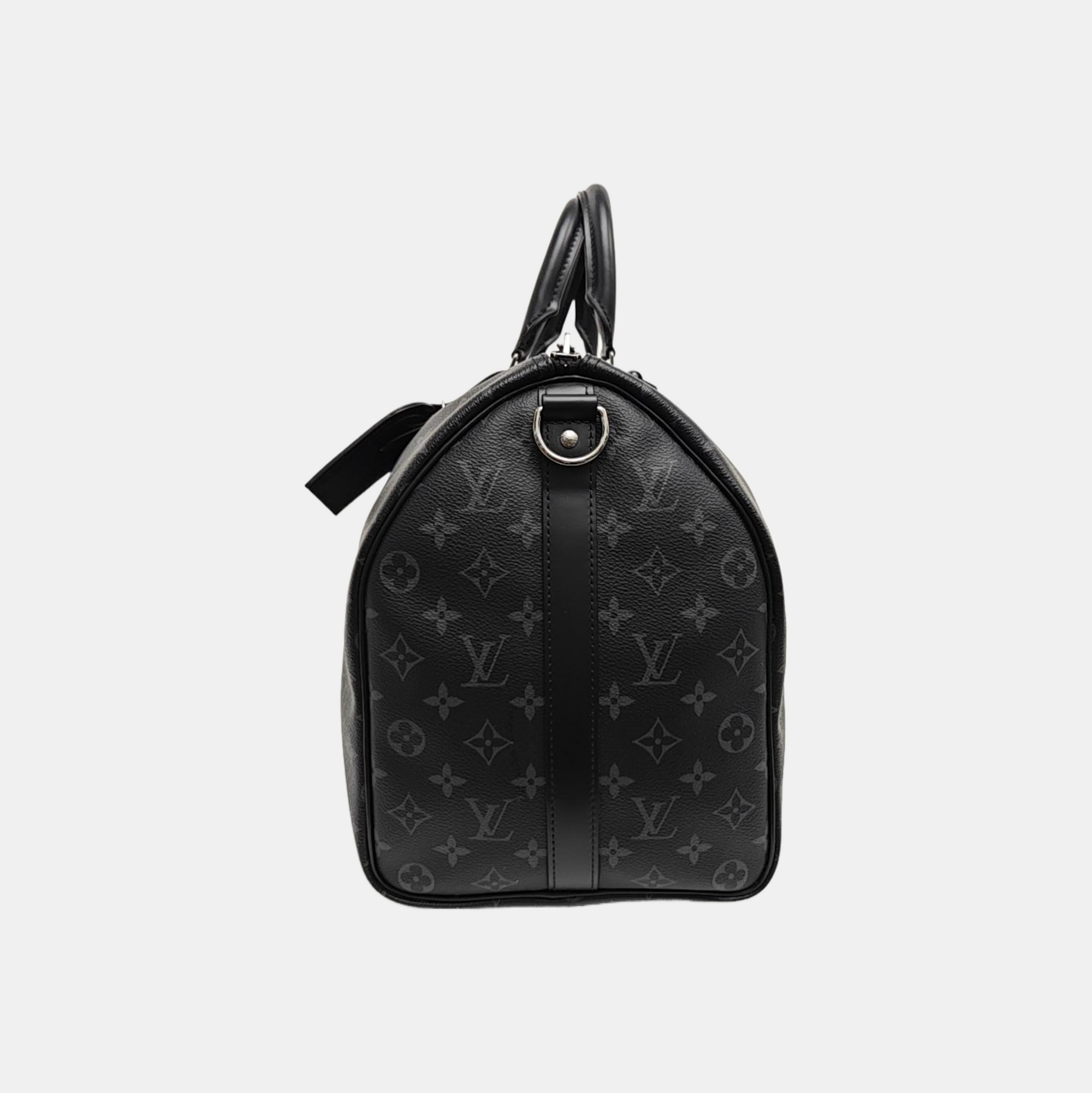 KEEPALL 45 Monogram Coated Canvas Black