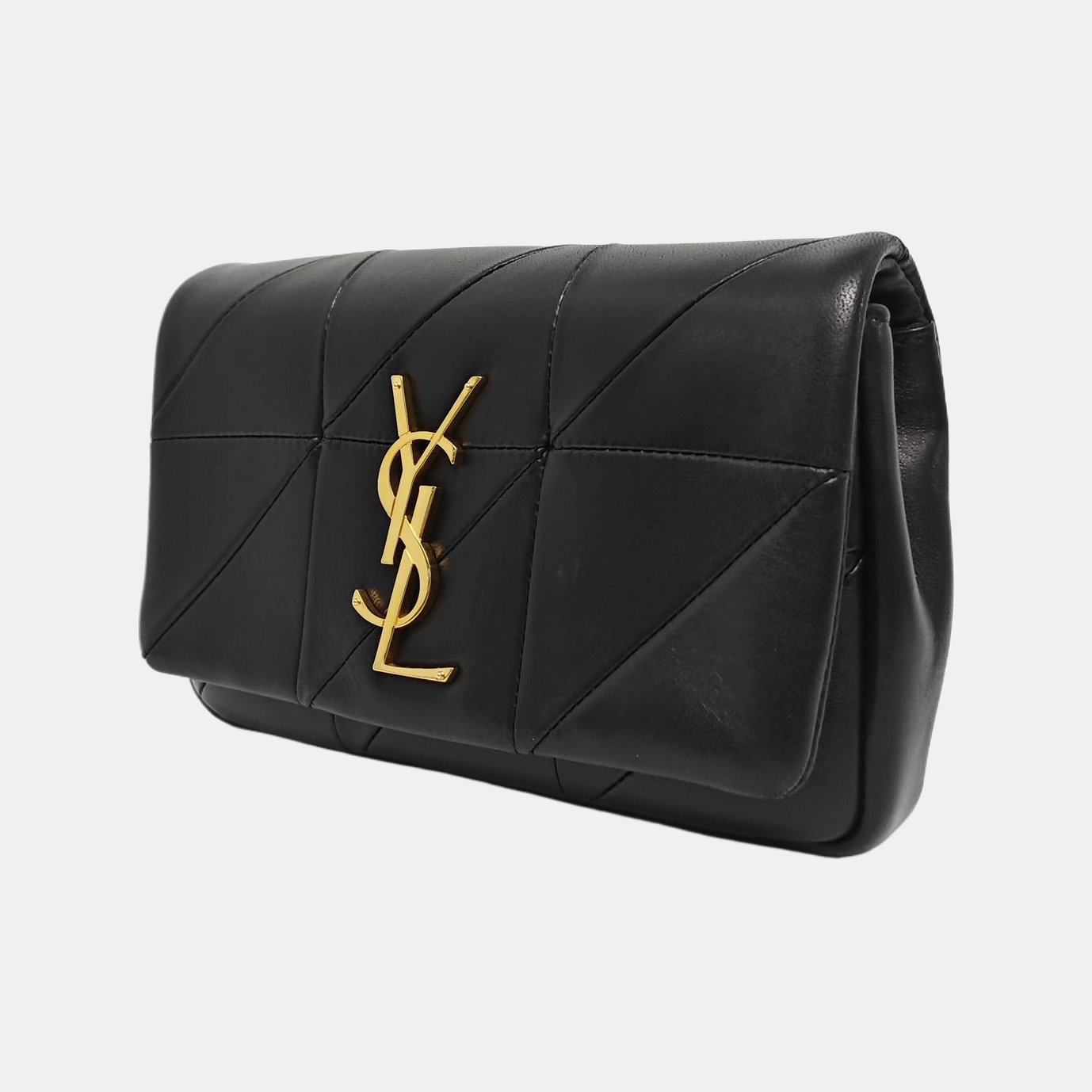 Quilted Lambskin Belt Bag Black