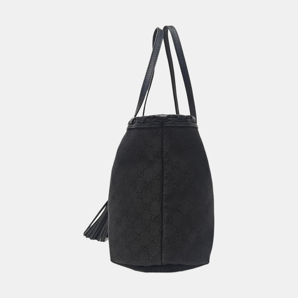 Monogram Canvas Tote Bag Black