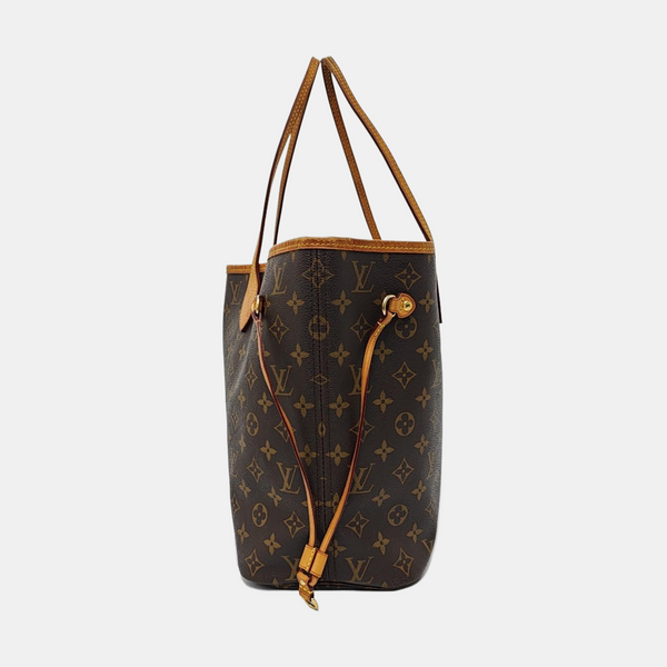 NEVERFULL MM Monogram Coated Canvas Brown