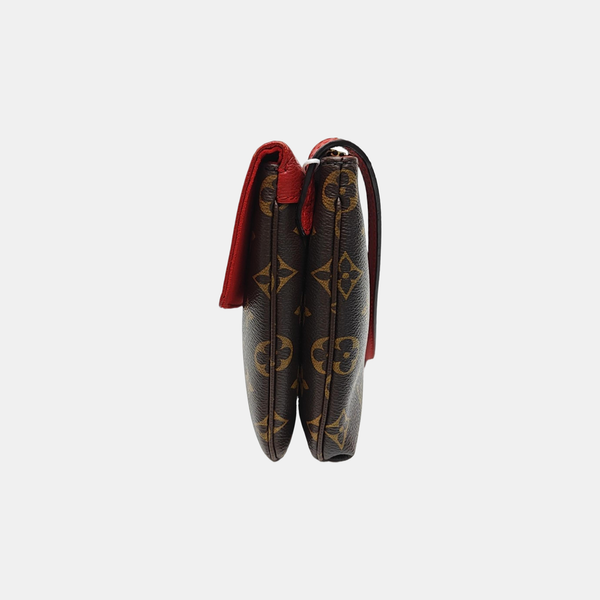 TWICE Monogram Coated Canvas Brown