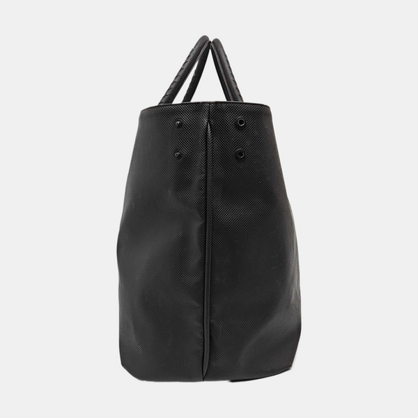 Coated Canvas Tote Bag Brown