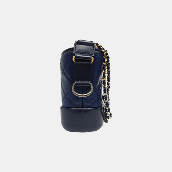GABRIELLE Small Quilted Calfskin Blue