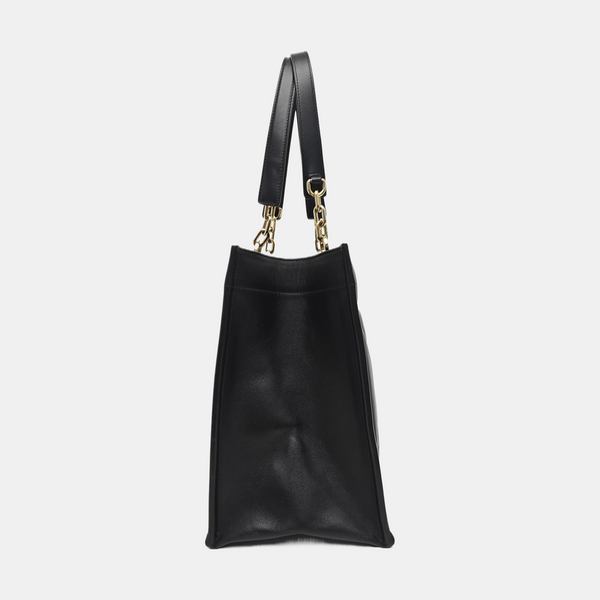 Cannage Calfskin Tote Bag Medium Black
