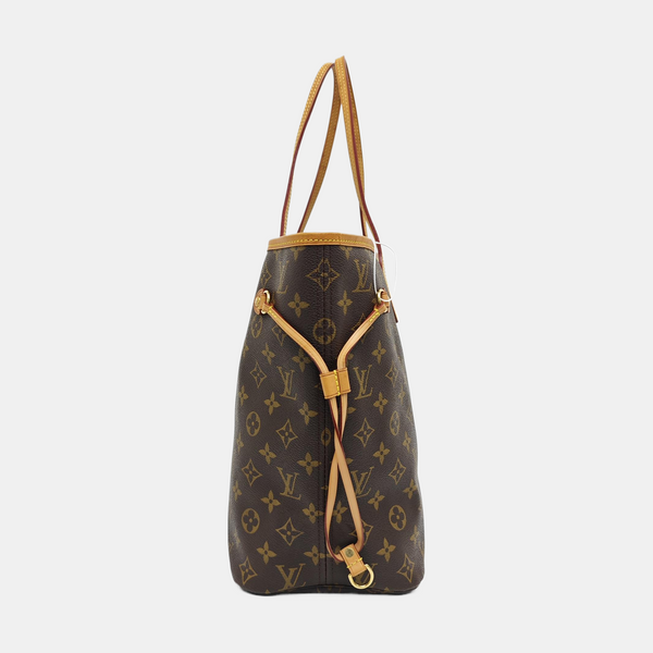 NEVERFULL MM Monogram Coated Canvas Brown